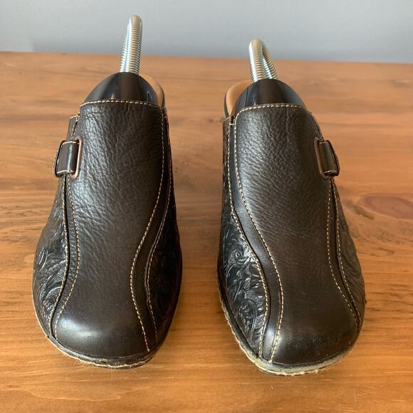 Sofft Clog Mule Womens Size 8.5M Leather Black ShoeTooled Slip-On Work Shoe - Picture 2 of 9